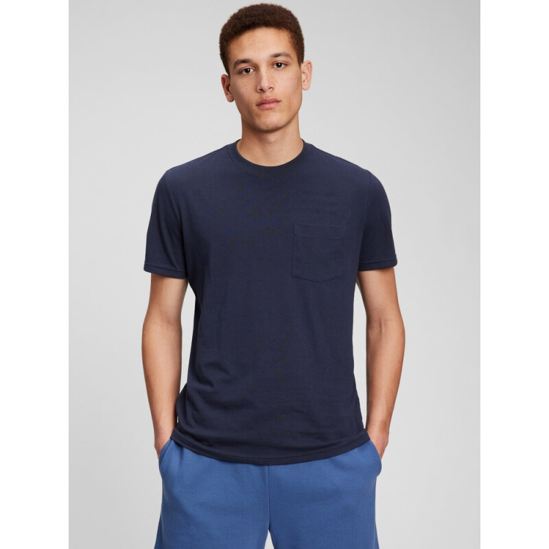 SS PKT T ORGANIC TAPESTRY NAVY