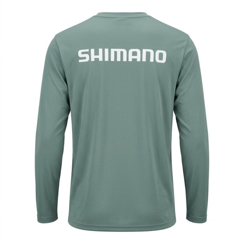 Remera Buzo Shimano Tech Tee Filtro Uv Manga Larga Verde