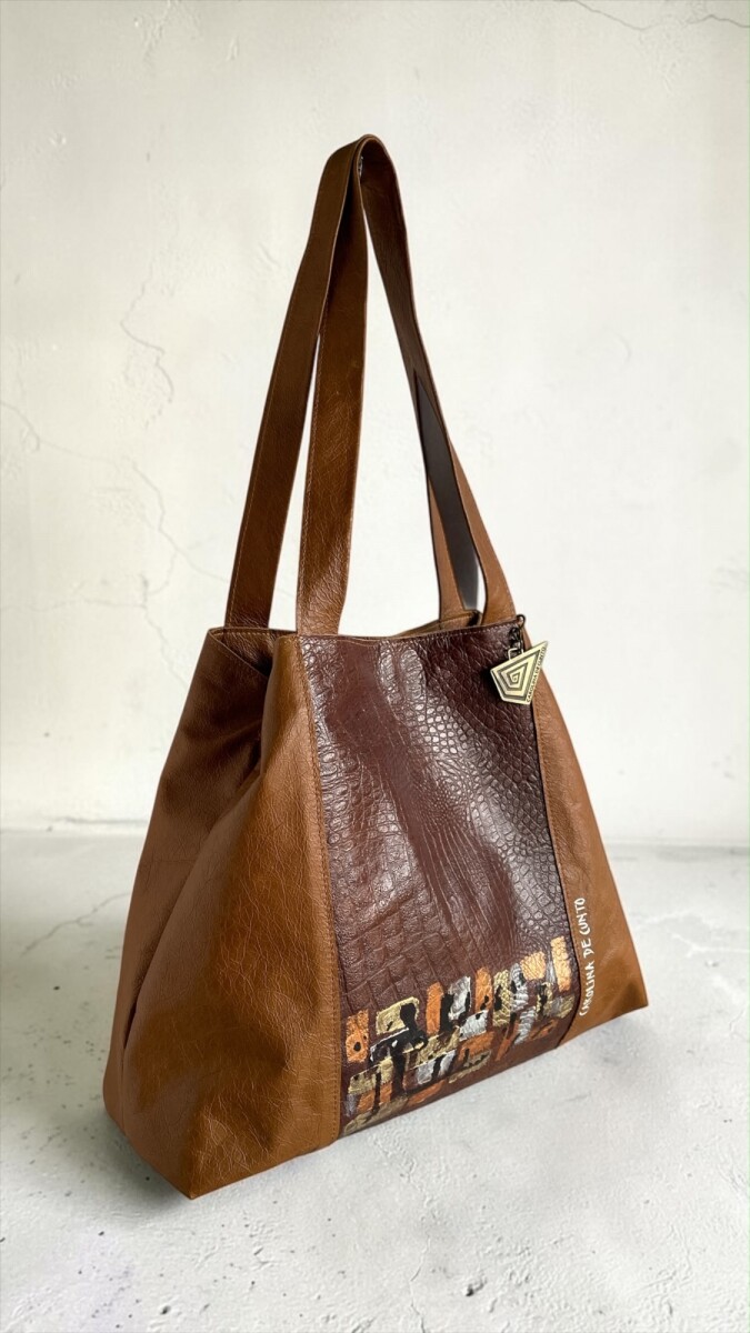 Cartera TRIVA Multifunción Marrón Y Crocco Con Arte Linea Ottenta Basic Combinada 