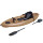 Bote Kayak Piraña Coast Lango Profesional + Asiento + Remo Marrón