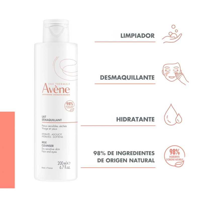 Leche Desmaquillante Avene 200 Ml. Leche Desmaquillante Avene 200 Ml.