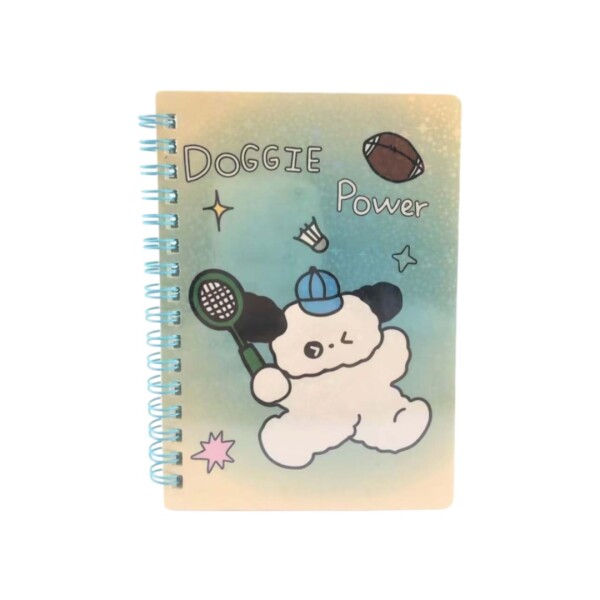 Libreta perrito holograma puff