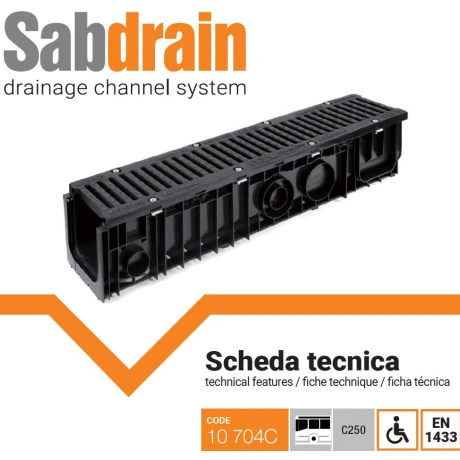 Canal de Drenaje SAB 100x100 C250