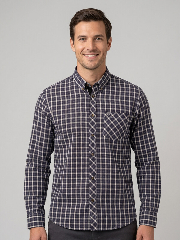 CAMISA MANGA LARGA A CUADROS CAMISA MANGA LARGA A CUADROS