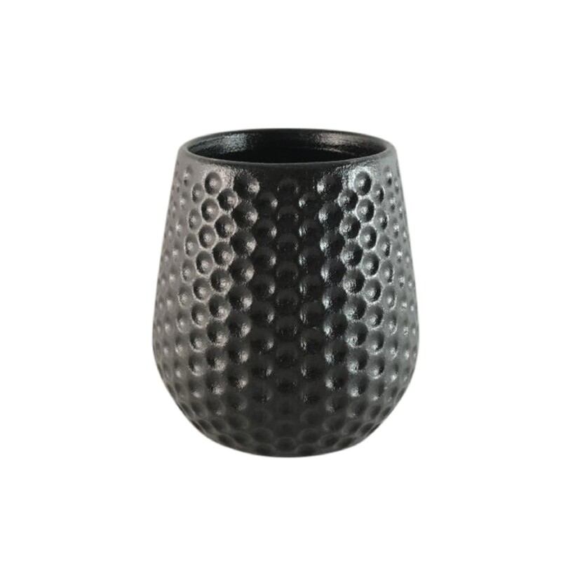 MACETA CERAMICA 12X12X12.5CM "DOTS" NEGRO MACETA CERAMICA 12X12X12.5CM "DOTS" NEGRO