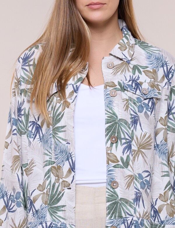 Camperita Lino MULTI/AZUL