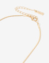 Collares Largos Metal Collar Con Dije Redondo - Dorado