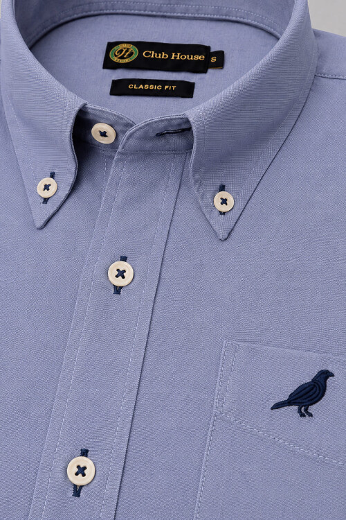 Camisa Cotton Twill Botton Down Steel