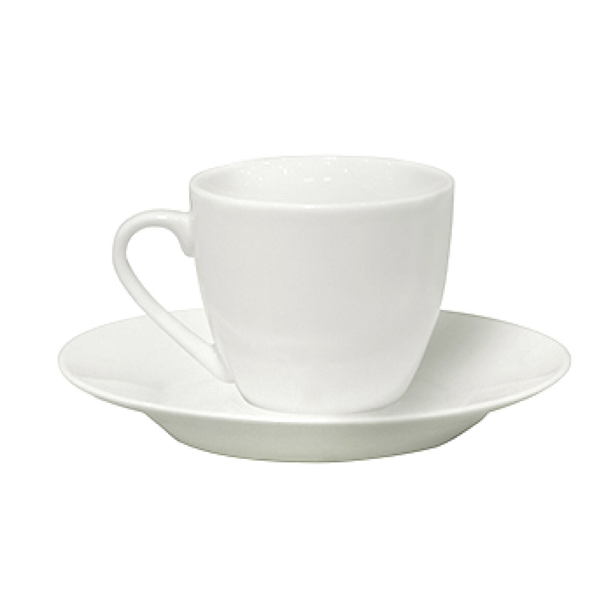 Taza Café con plato oval 90 ml Porcelana - 000 