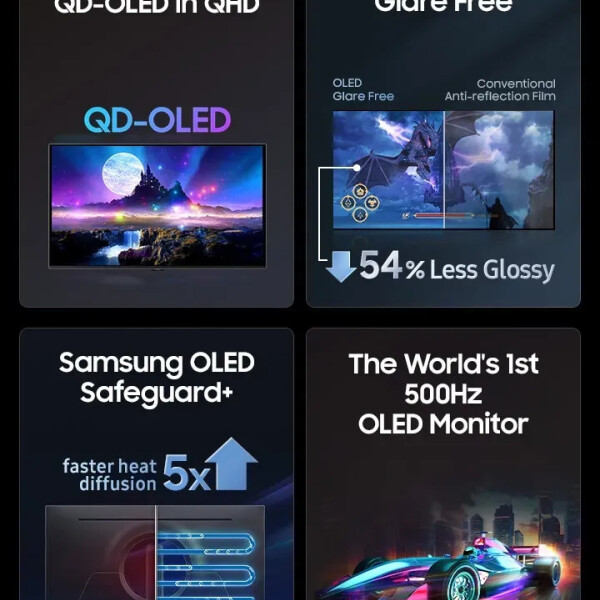 Monitor Samsung Odyssey Oled G6 G60sf 27" Qhd 500 Hz MONITOR SAMSUNG ODYSSEY G6 27" OLED 500