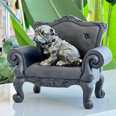 Bulldog Decorativo Resina Alto 19cm x Largo 16cm x Ancho 11cm Bulldog Decorativo Resina Alto 19cm x Largo 16cm x Ancho 11cm