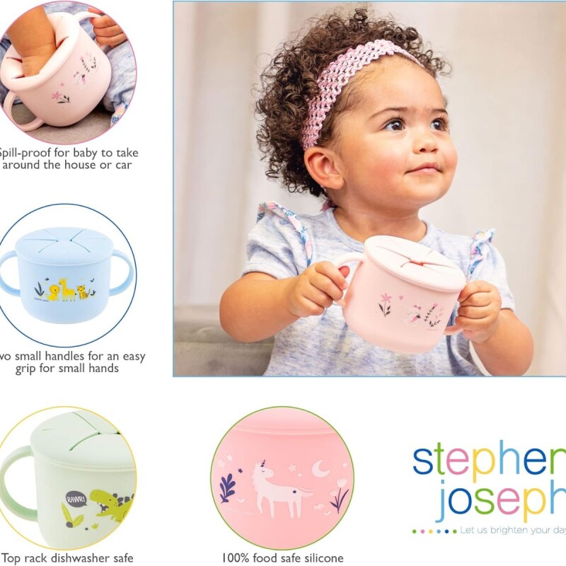 Bowl de silicona con tapa para snacks Elefante