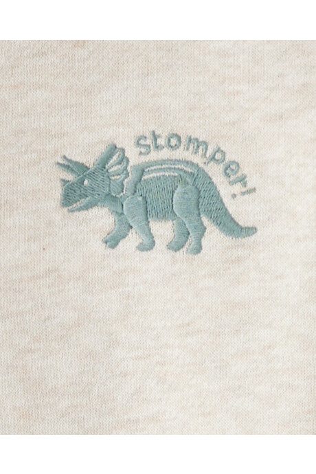 Set dos piezas de algodón, pantalón y canguro, diseño dinos. Talles 2-5T Sin color