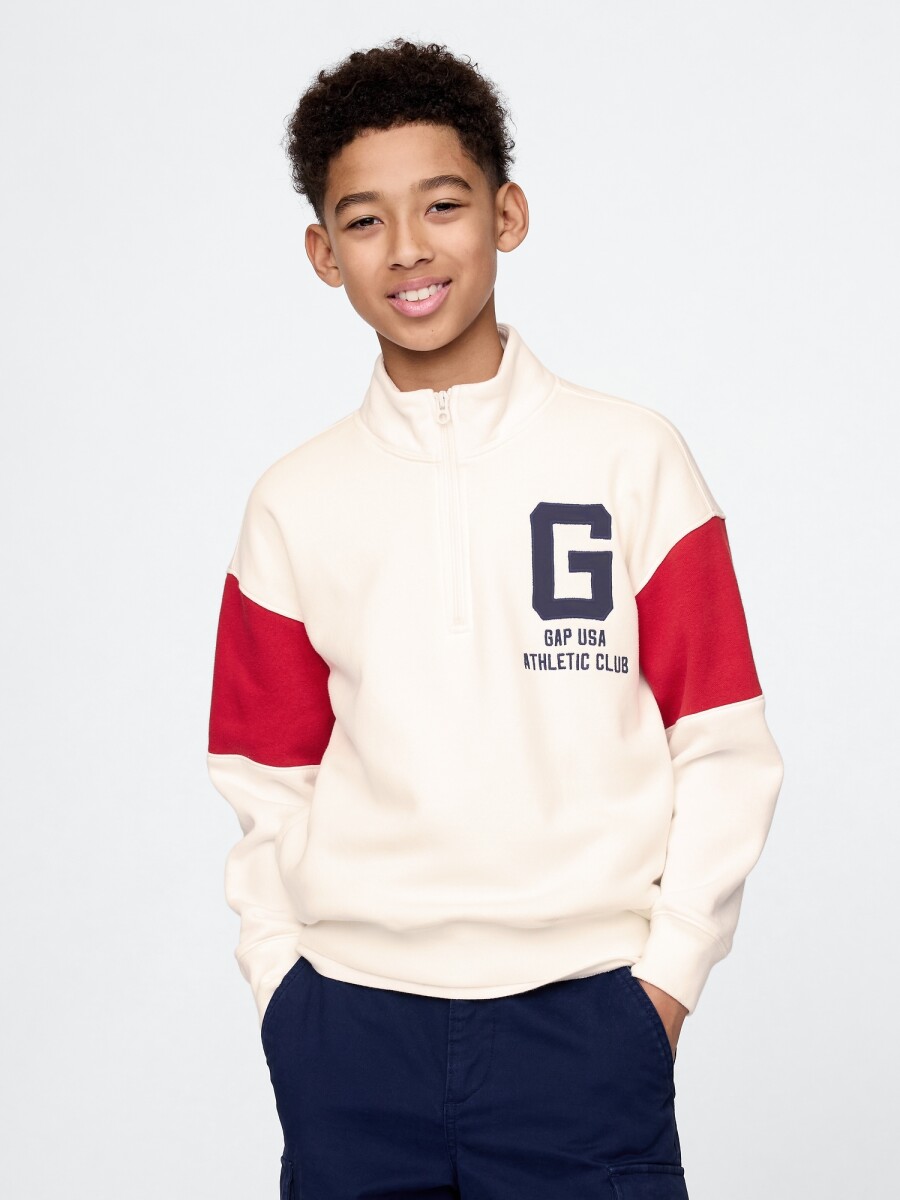 Buzo Medio Cierre Niño - New Off White 