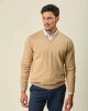 Buzo Lambswool Escote V Beige