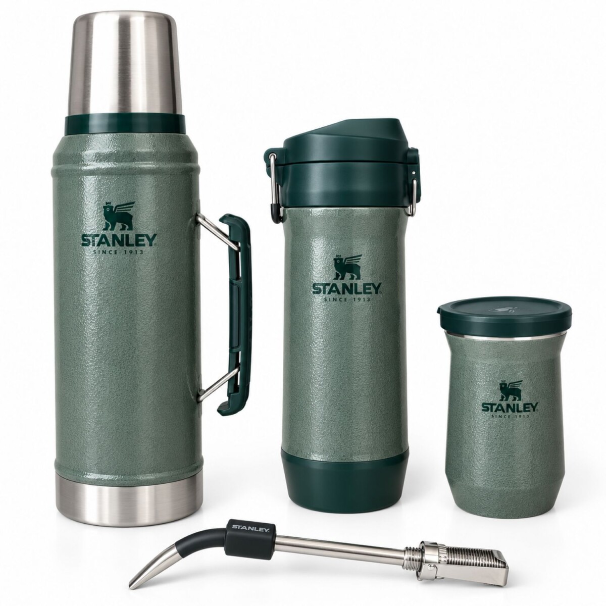 Set Stanley Super Completo termo/mate/bombilla/Yerbera - Verde 