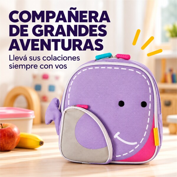 Mochila Infantil Térmica Marcus & Marcus Para Comida Violeta 1