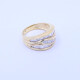 Anillo oro 18k con brillantes trapecio. Anillo oro 18k con brillantes trapecio.