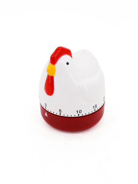 RELOJ PORTATIL DE COCINA GALLINA BLANCO