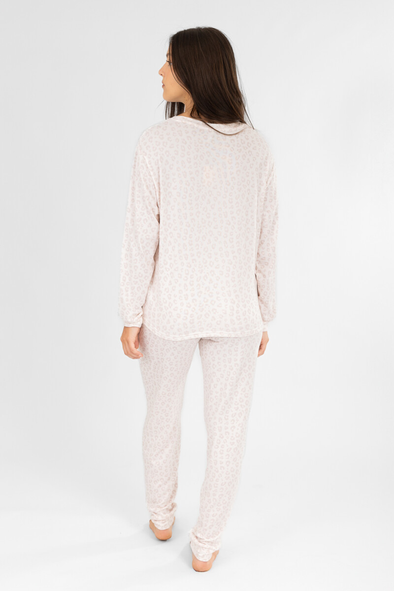 Pijama need leopard pink Beige