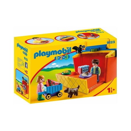 Set Playmobil 1.2.3 mercado en maletín con accesorios para jugar Set Playmobil 1.2.3 mercado en maletín con accesorios para jugar