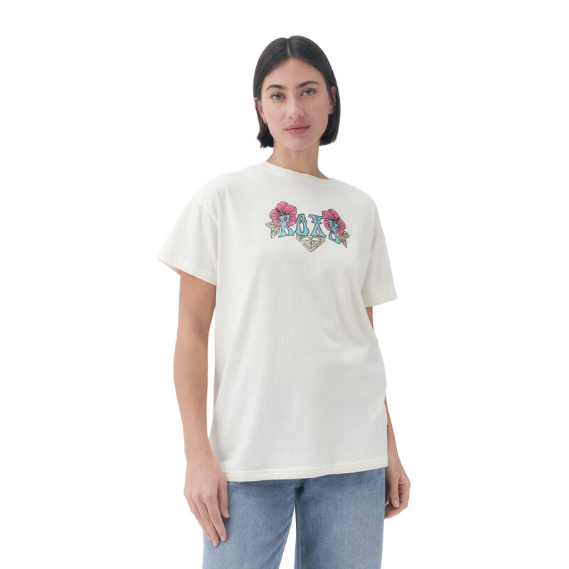 Roxy Remera People Speak Mujer -crudo Crudo
