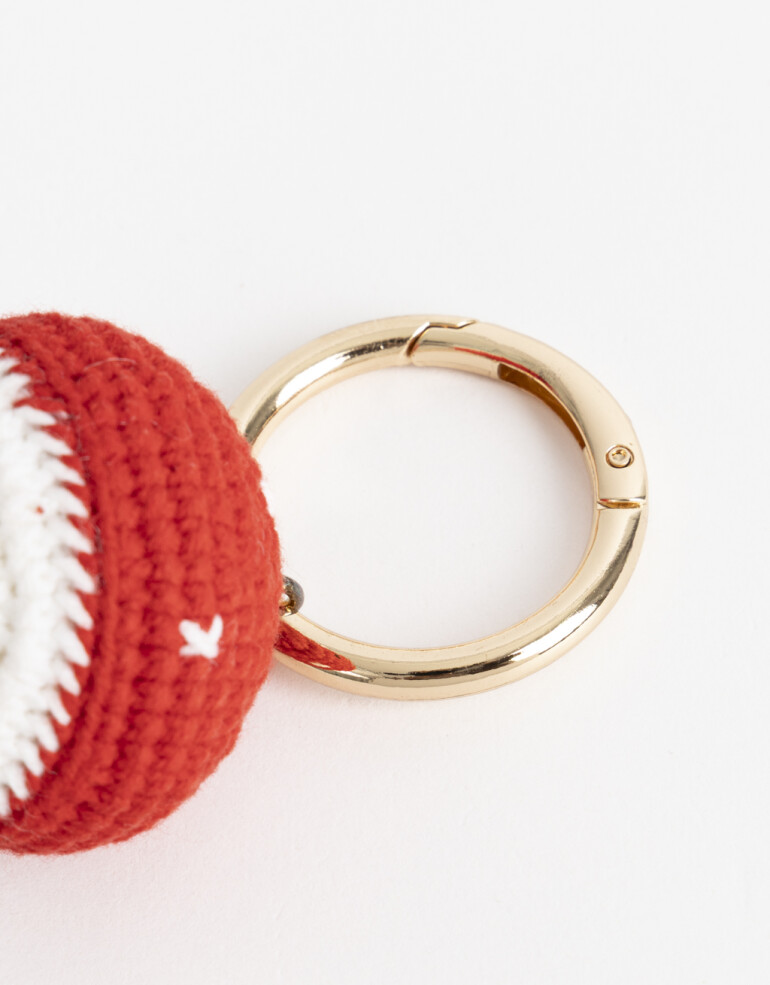 Llavero Cozy Llavero Y Bag Charm Hongo Crochet - Combinacion Bicolor