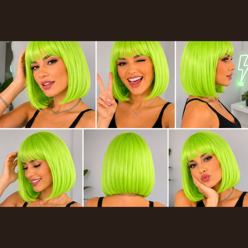 Peluca Carre Color Verde