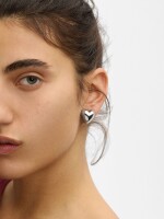 Pendientes En Forma De Corazón plateado