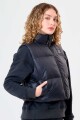 CHALECO MUJER TOPPER PUFFER CROPPED Negro