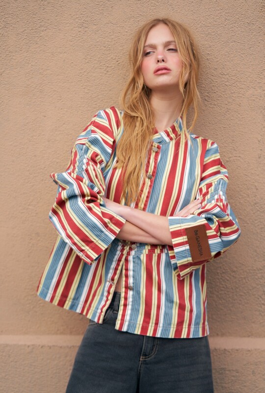 Camisa Mao Estampado Rojo