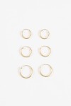 Set de aros pequeños dorado
