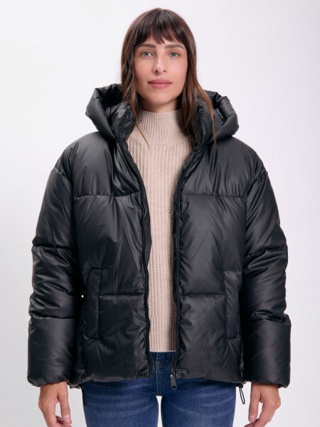 Campera de abrigo capitoneada Negro