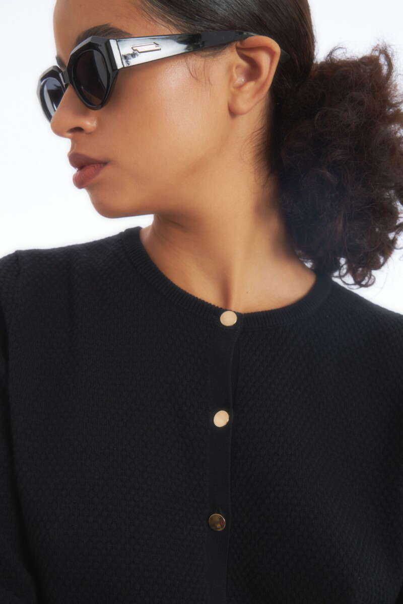 Cardigan con estructura negro