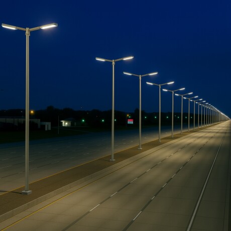 Columna 6mt con dos Brazos Blanca Columna 6mt Con Dos Brazos Gris