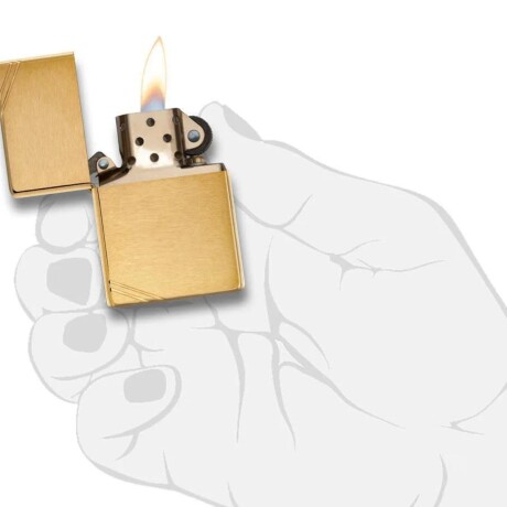 Encendedor Zippo Brushed Brass Vintage with Slashes - 240 Encendedor Zippo Brushed Brass Vintage with Slashes - 240