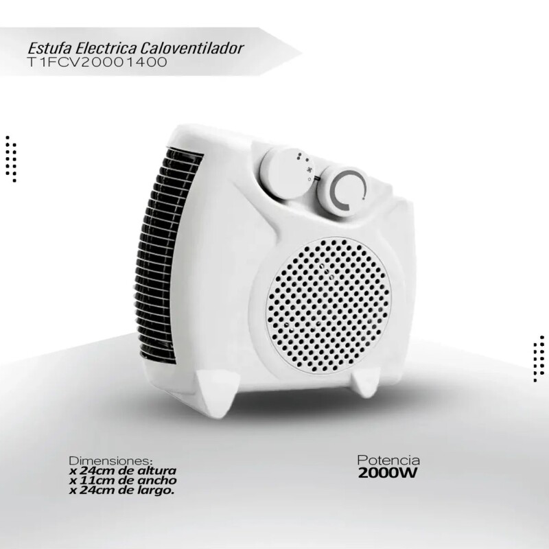 Caloventilador Tem T1fcv20001400 2000w Frio/calor Termostato Color Blanco Caloventilador Tem T1fcv20001400 2000w Frio/calor Termostato Color Blanco
