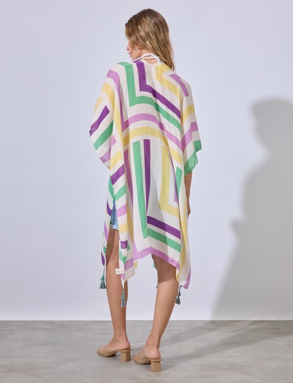 Kimono Lineas MULTI/VIOLETA