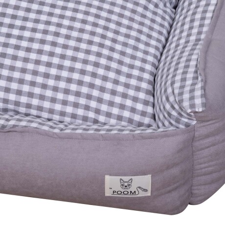 CAMA MASCOTAS TELA BLANCO CUADRILLÉ