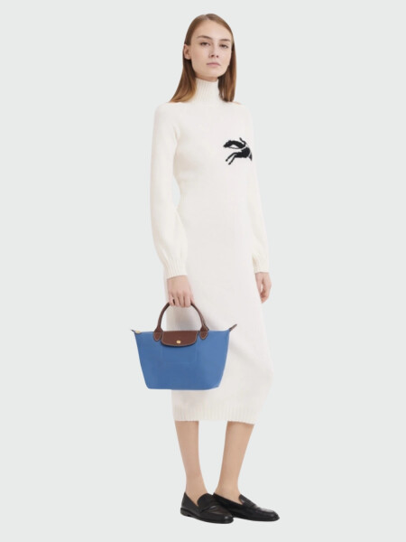 Longchamp - Le Pliage Original Bolso con Asa Superior S Azul