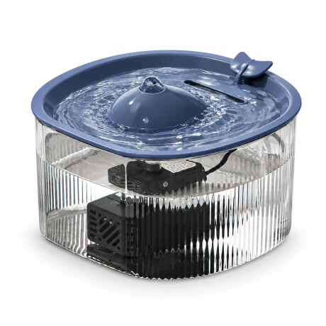 Fuente Bebedero Ballena Para Mascotas 1,5L USB 5V Azul