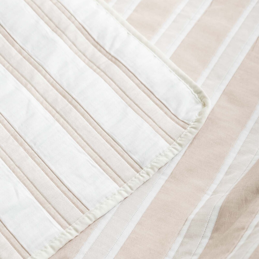 SET CUBRECAMA 1 PLAZA ALGODON-Y-POLIESTER NATURAL-BEIGE MATRESS ARENA