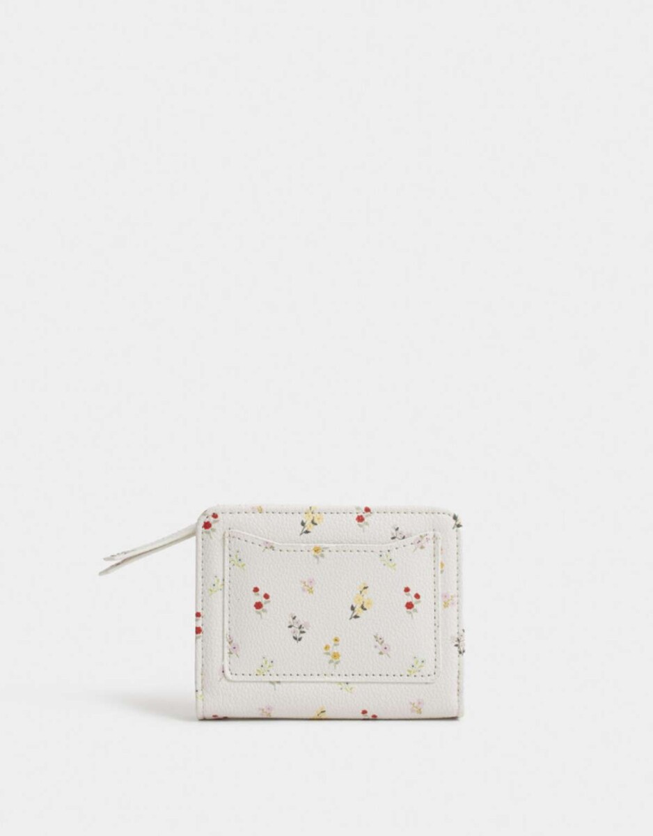 Billetera Cuerina Flores - Estampado Flores 