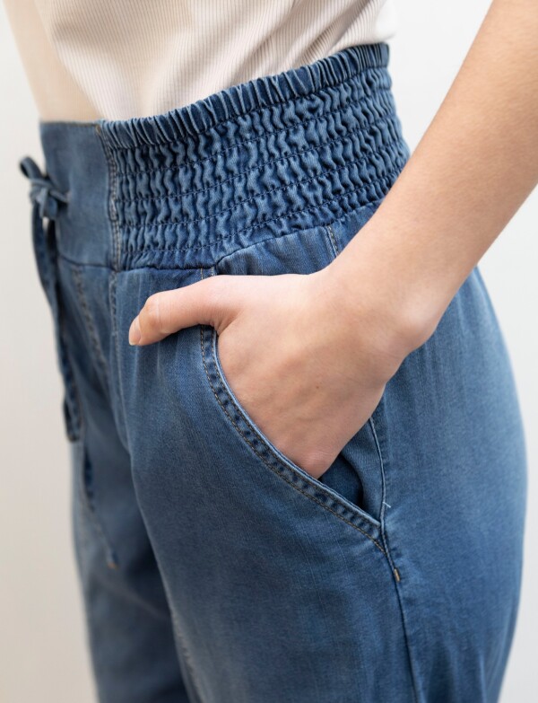 Pantalon Crop Lyocell JEAN