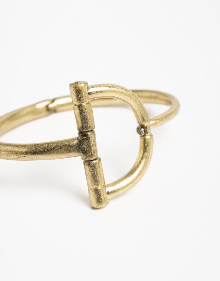 Brazaletes Metal Brazalete Metal Estribo - Dorado Oro Amarillo