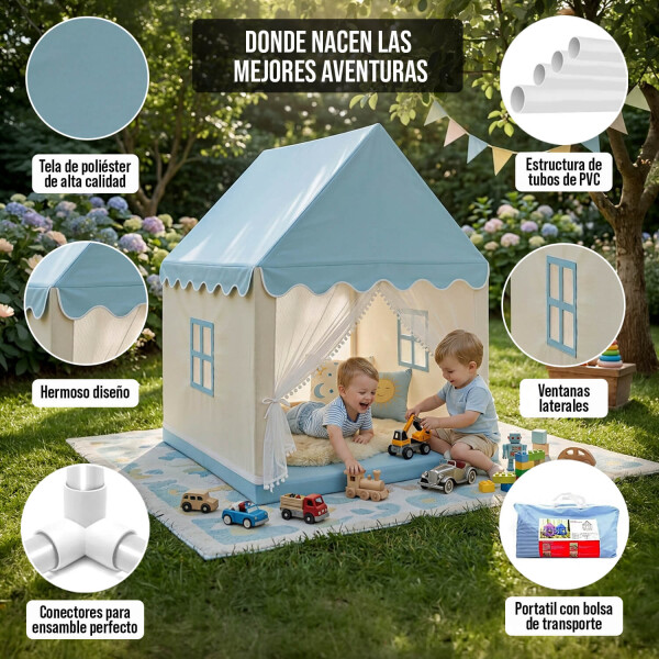 Carpa Casita Para Niños Chicos Casa Ventana Tipi Plegable Imback Color Celeste Carpa Casita Para Niños Chicos Casa Ventana Tipi Plegable Imback Color Celeste