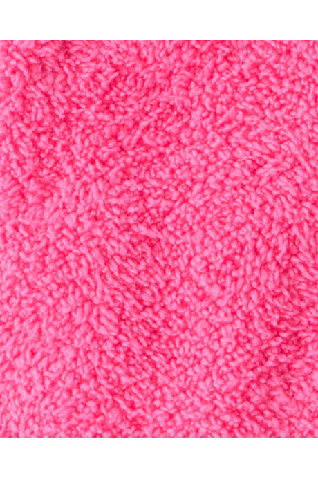 Set dos piezas, vestido de algodón y chaleco sherpa rosado Sin color