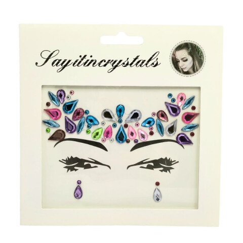 Sticker para Rostro Diamante Multicolor