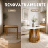 Mesa De Comedor Jade Circular 102 Cm Laqueada Vidrio Moderna Blanco 1