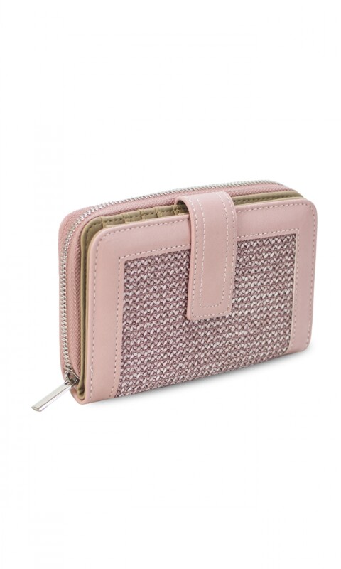 BILLETERA AGNES TEJIDO MAUVE